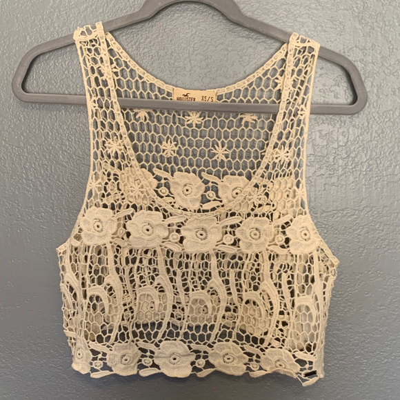 crochet knit tank top